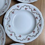 Set of 6 hollow porcelain plates