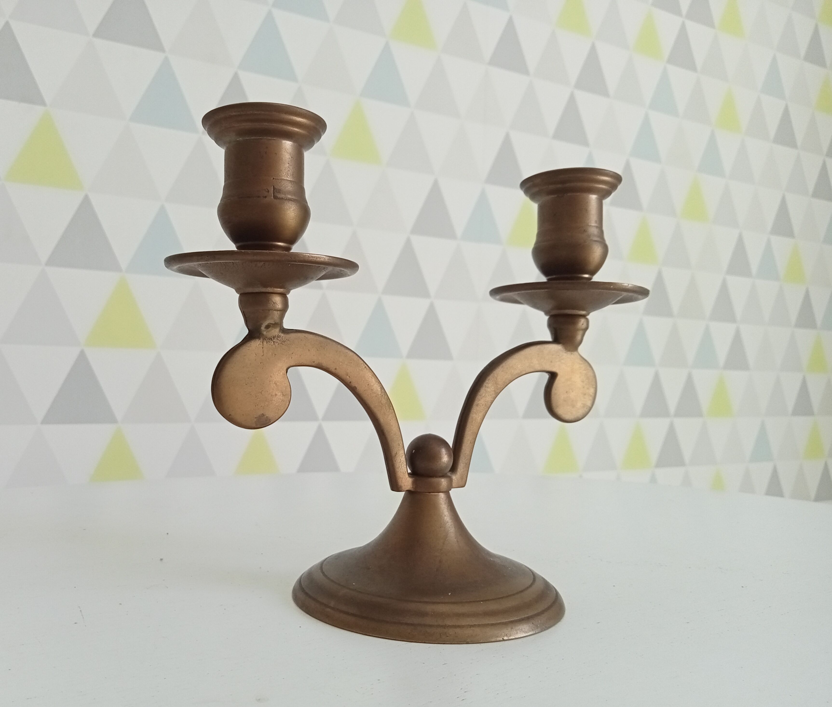 Vintage solid brass chandelier