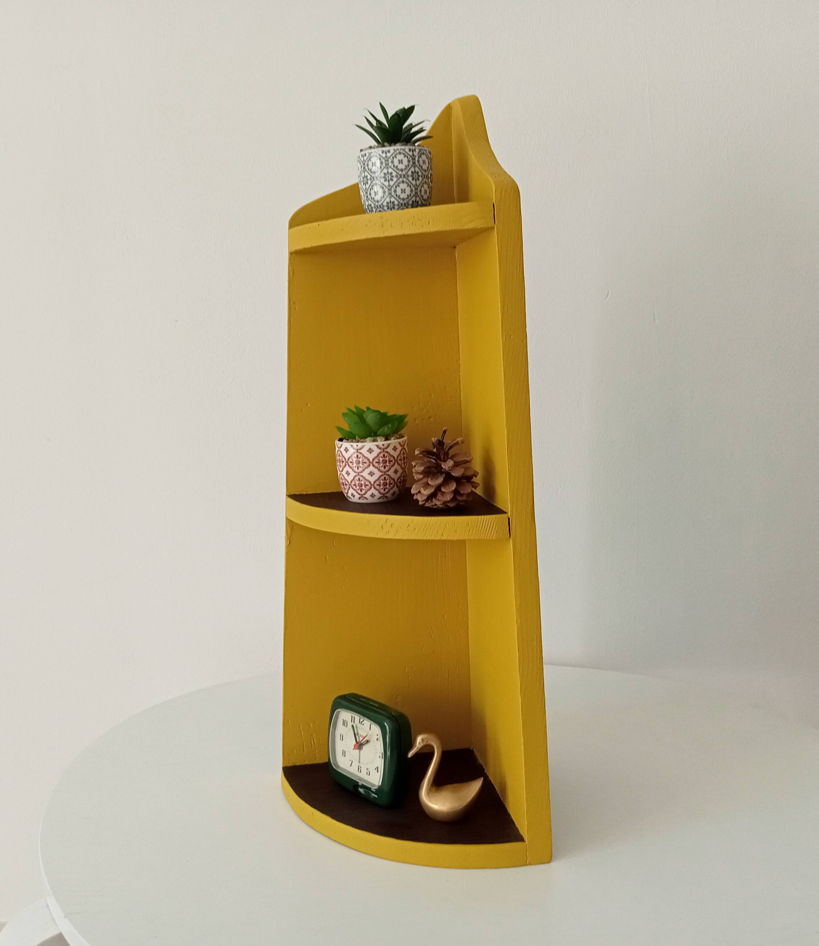 Old corner wall shelf