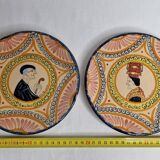 Pair of decorative plates Henriot Quimper, Soulac design, 1973, 18 cm