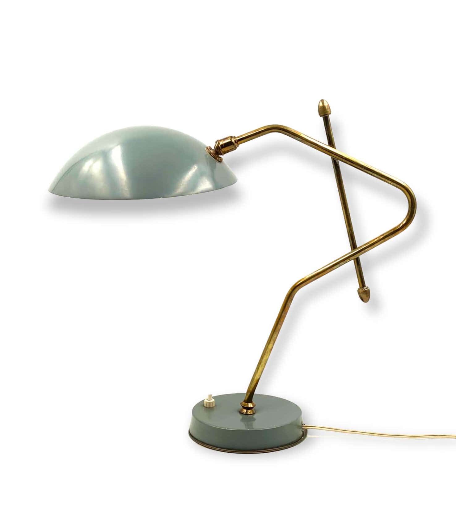 Light blue table lamp, France 1960s