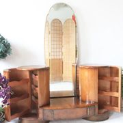 Art Deco Mirrored Bedroom Vanity Dressing Table by Shrager Brothers Masterpiece Furniture, London