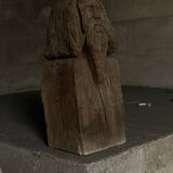Sculpture en bois d’Elie Traskine représentant Raspoutine