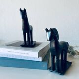 Pair of iron horse bookends