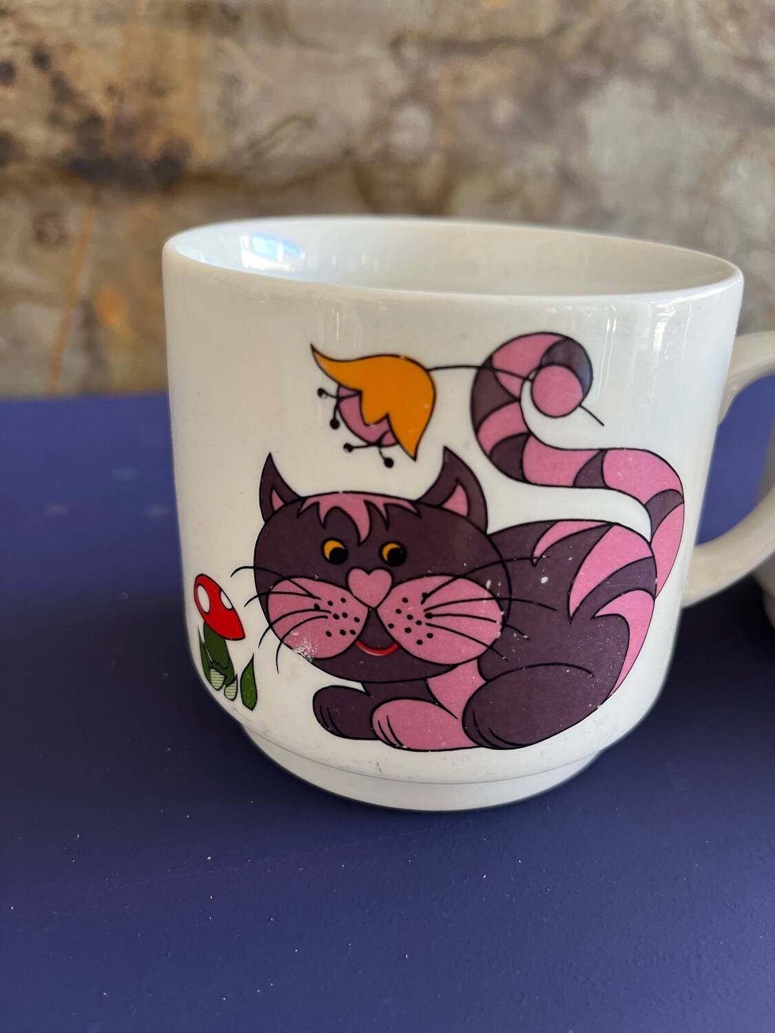 Monopoly ceramic cat/mouse mug duo