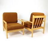 Elegant Lounge Chair In Oak, Czechoslovakia 1960s, 4 Available