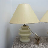 Pastel yellow opaline lamp
