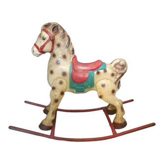 Mobo rocking horse in painted metal