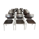 Set of 14 ebony Flötotto chairs