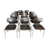 Set of 14 ebony Flötotto chairs