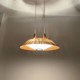 Raffia Bast and Teak Pendant Lamp from Temde
