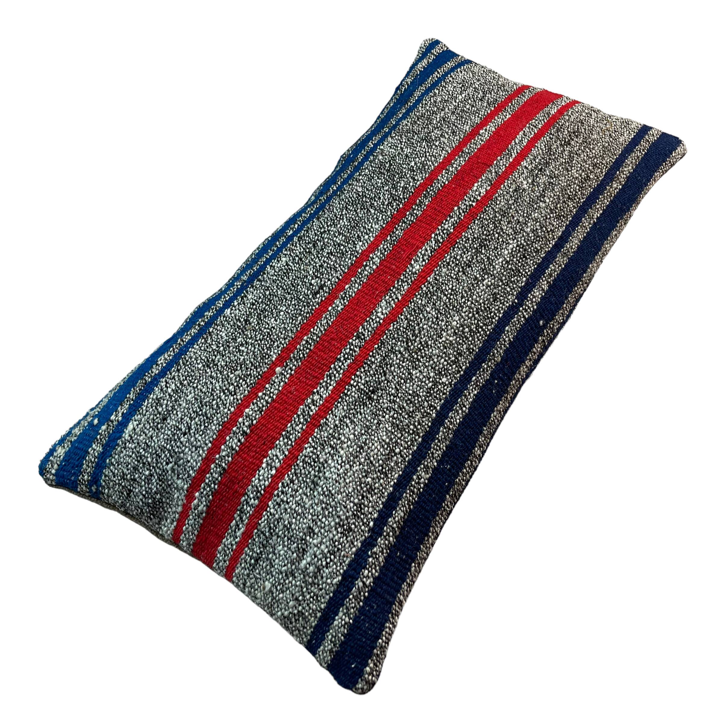 Housse de coussin kilim turc vintage, 30 x 60 cm