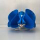 Blue plexiglass table lamp, Flower Design, 1970s, Italy.