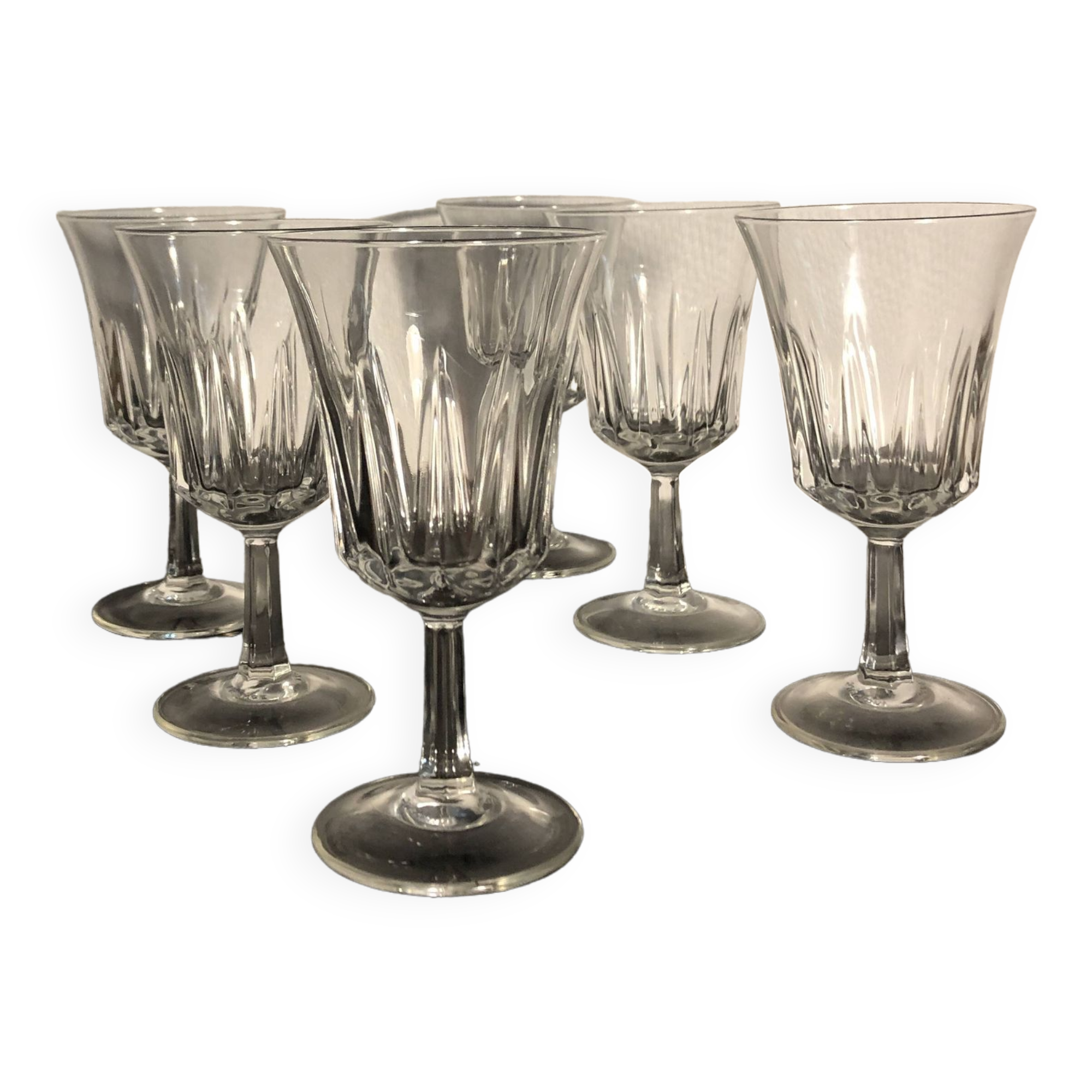 Crystal stemmed glasses