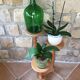 Porte plantes en bois 3 plateaux