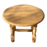 Round coffee table solid oak