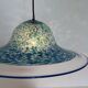 Suspension en verre de Murano bleu Neverrino par Gae Aulenti pour Vistosi Italie, années 1970.