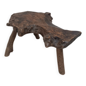 table basse brutaliste - tronc