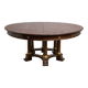 Large extendable round table – column base – Empire period / mahogany