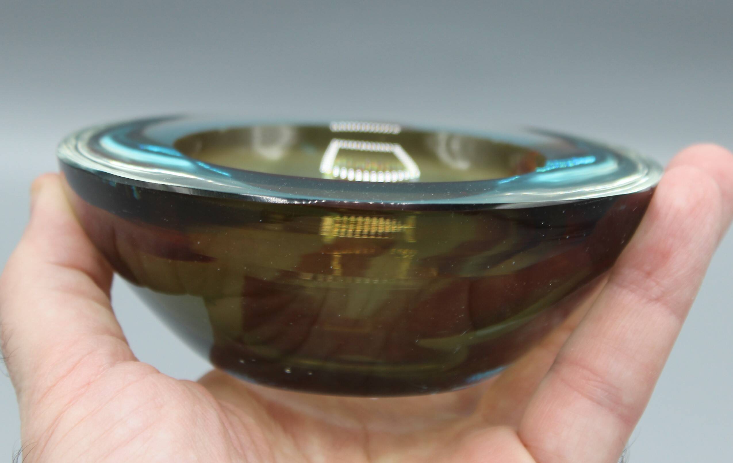 Vintage ashtray sommerso murano glass flavio poli seguso italy 1970