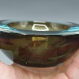 Cendrier vintage sommerso verre de murano flavio poli seguso italie 1970