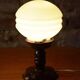 Art Deco Table Lamps in Beech and Opal Glass, Czech, 1930s, Set of 2