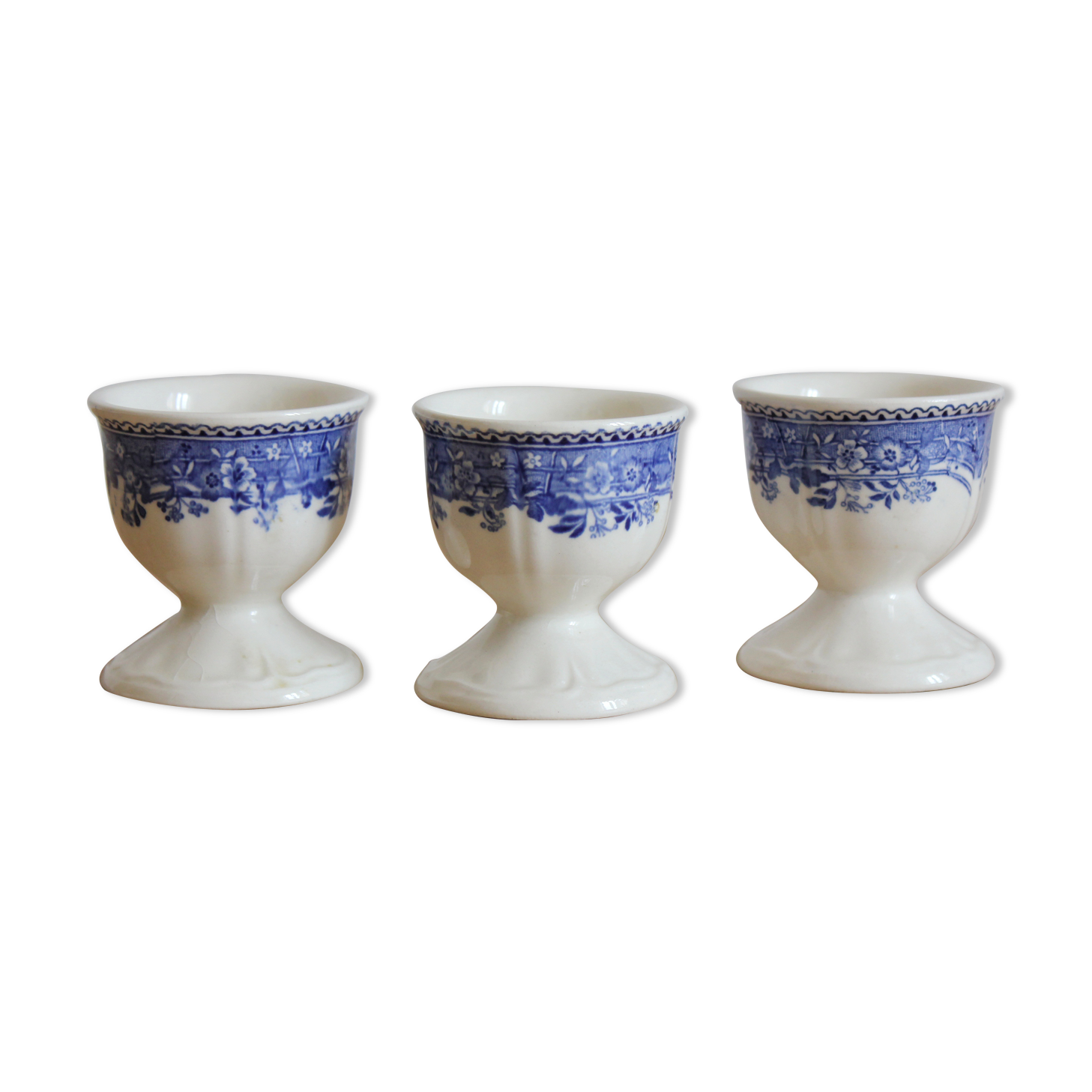 3 coquetiers in earthenware "Burgenland" Villeroy and Vintage Boch