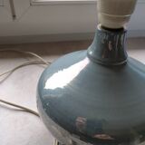 Blue ceramic lamp signed.