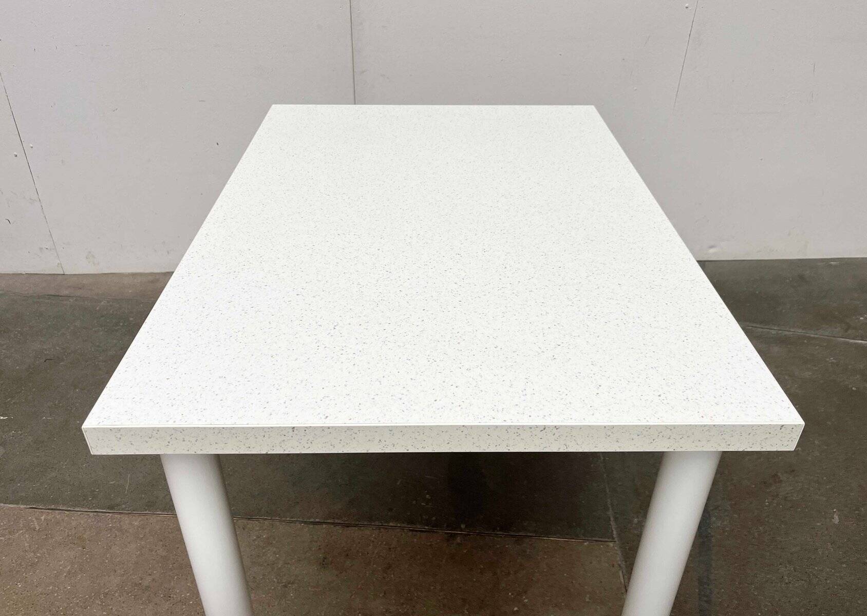 Postmodern Italian vintage dining table with terrazzo-style surface, 1980s.