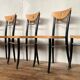 Series Set of 6 vintage bistro chairs in curved wood