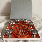 Set of stainless steel egg cups by Guy Degrenne