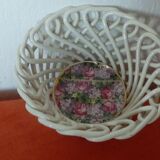 Cache pot in faience braid