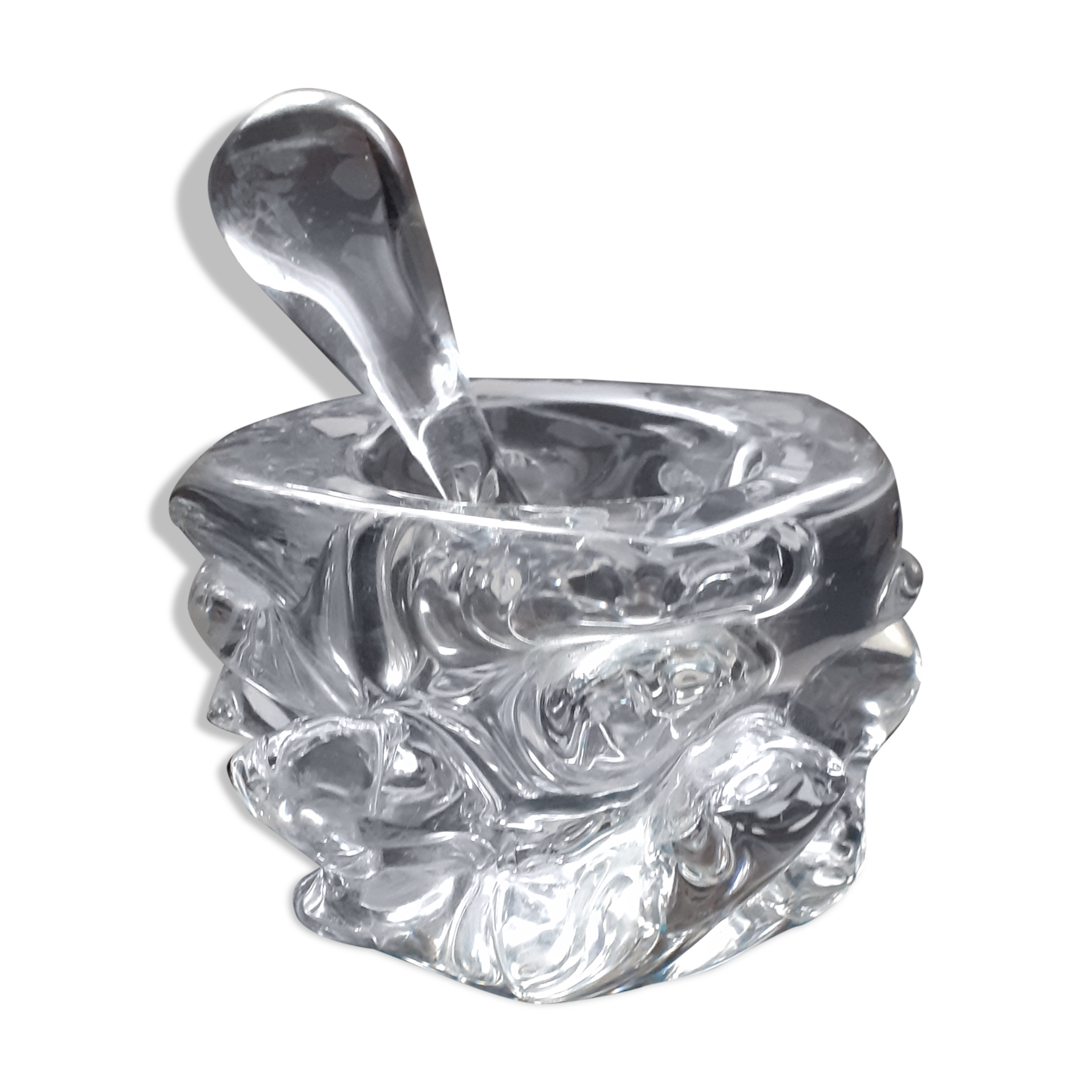 Cendrier en cristal et son pilon