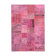 Handmade turkish overdyed 170 cm x 241 cm pink patchwork carpet