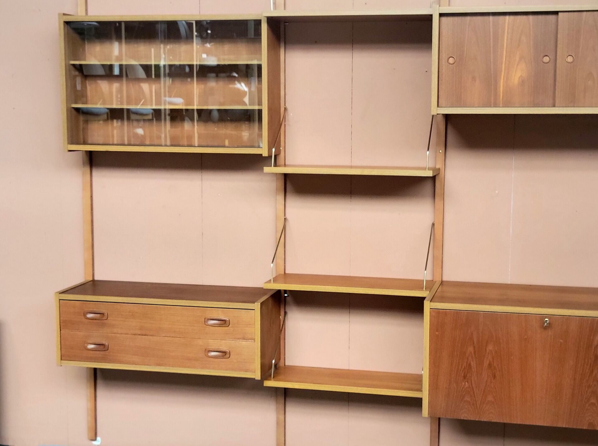 PS System wall unit by Preben Sørensen for Randers Møbelfabrik