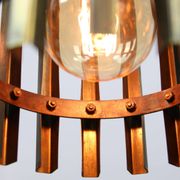 Lampe à suspension vintage en laiton italien, années 70