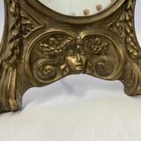 Miroir en laiton art nouveau