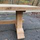 Restored 19th-century monastery dining table in solid oak, 220cm