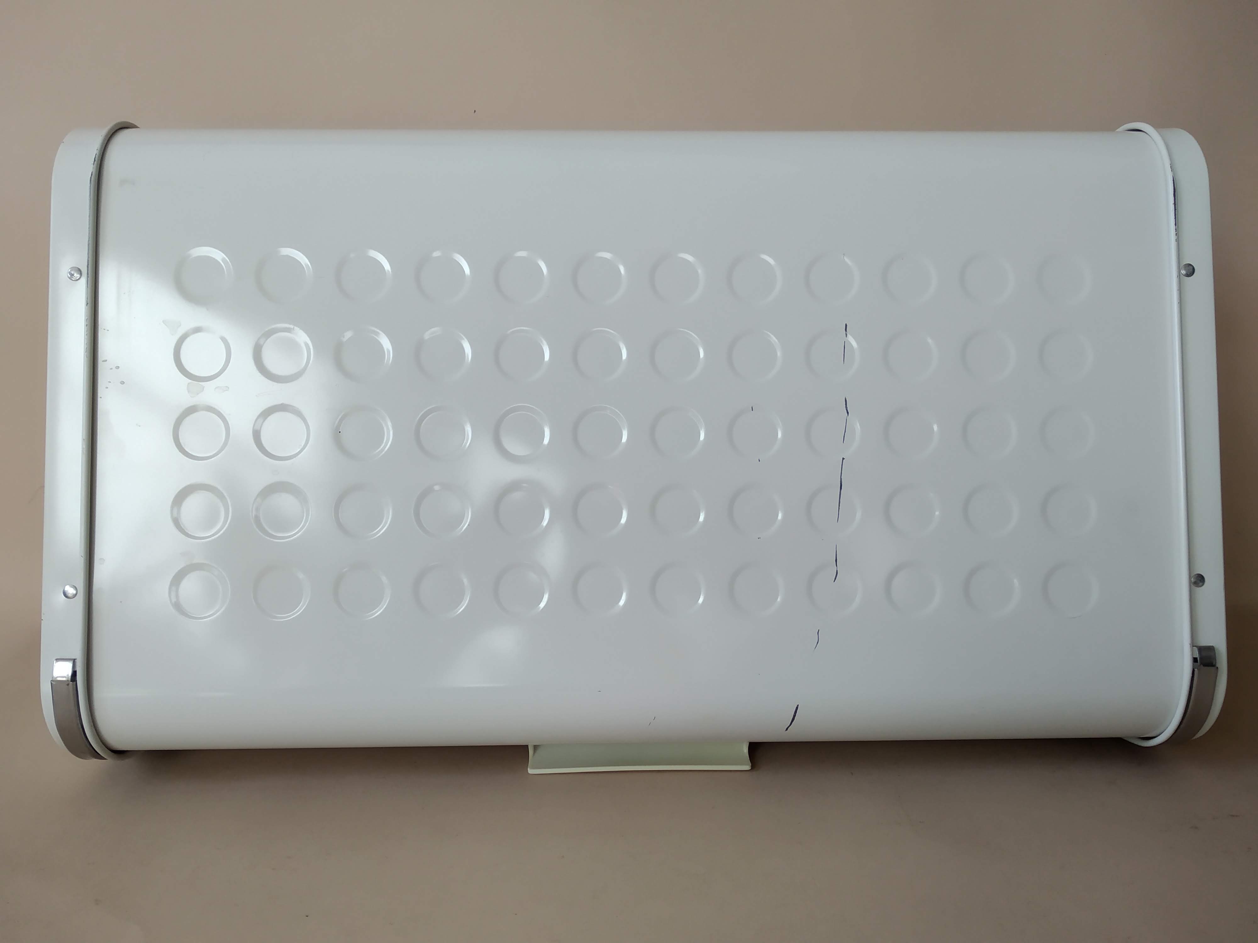 Vintage white sheet bread box