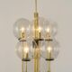 Superb brass suspension in Sciolari style, Germany, 1970s.