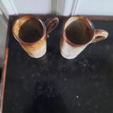 Pair of stoneware coffee cups
