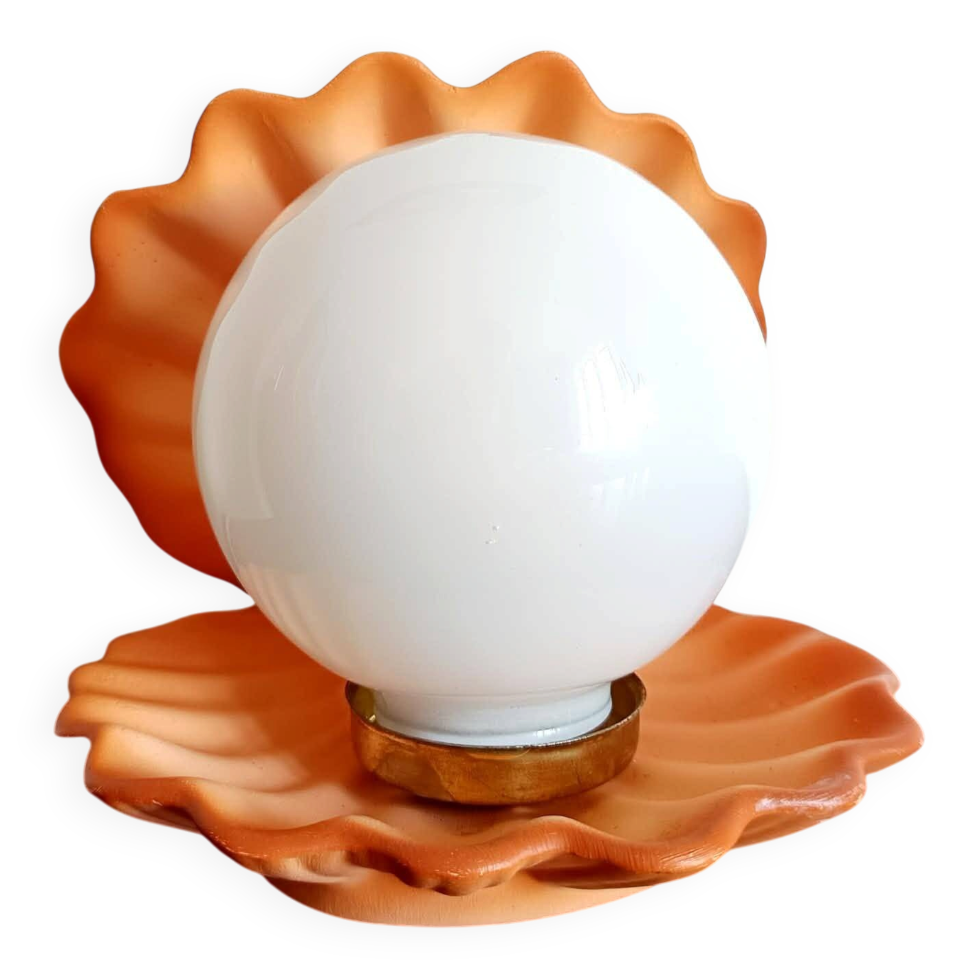 Lampe coquillage vintage 1980