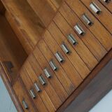 Vintage Dutch Oak Apothecary Sideboard / Filing Cabinet, 1950s