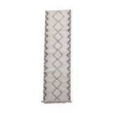 Carpet corridor berber diamond white and black 80x290 cm