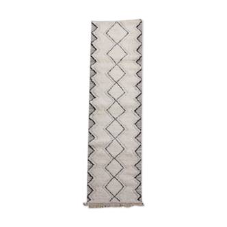 Carpet corridor berber diamond white and black 80x290 cm
