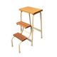 Vintage step stool in wood and steel