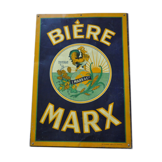 Sheet metal advertising plate