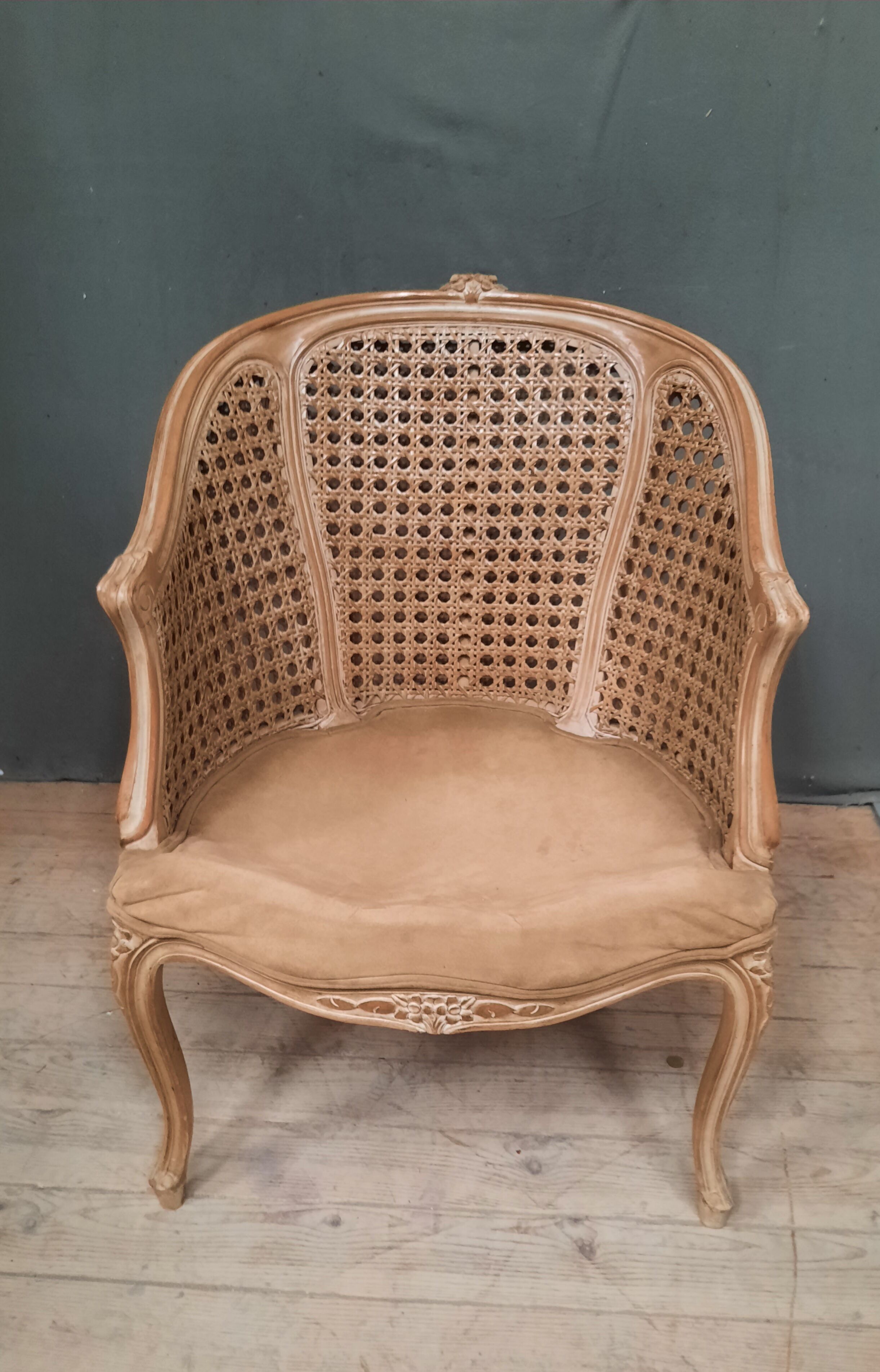 Louis XV style canned armchair