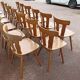 Set of 20 bistro cafe bar restaurant chairs - wood - vintage