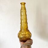 Bottle, amber glass vase angels